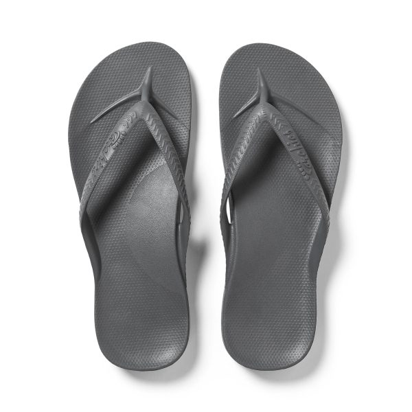 Arch Support Flip Flops - Classic - Charcoal